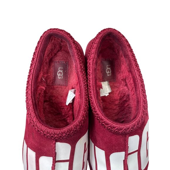 UGG Womens Red Tasman Chopd Suede Slip-On Mules Size 9 SKU 9024 - Picture 11 of 13